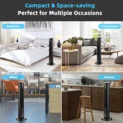 Tangkula 40" 75° Oscillating Quiet Cooling Tower Fan With 3 Wind Modes, 4 Speeds & 15H Timer, Remote Control, Black -Tangkula GUEST 005855a9 ea5c 4cfe 85d5 fd164cf8b95f