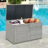Tangkula Outdoor Rattan Storage Box Patio Wicker Storage Bin Cabinet 88 Gallon Gray -Tangkula GUEST 00891268 b68b 48e0 84d6 232b875ff98c