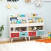 Tangkula Kids Bookshelf W/3-Tier Bookshelves Open Compartment & 2 Foldable Fabric Drawers -Tangkula GUEST 00c79db4 5d60 4a81 af27 6b66ebd50c8c