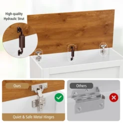 Tangkula 35.5" Storage Chest Lift Top Storage Box W/ Safety Hydraulic Strut & Metal Hinges -Tangkula GUEST 00e7184c 1a92 4cfe b5c3 53a57a861f61