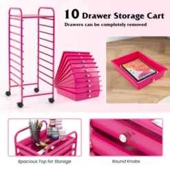 Tangkula 10 Drawer Rolling Cart Storage Cart With Removable Drawers Home Multipurpose Organizer Storage Unit -Tangkula GUEST 012748dd 7110 4864 a6e2 8561d8dd4841