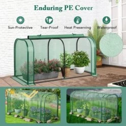 Tangkula Raised Garden Bed With Greenhouse Waterproof Sun-Protective Green Hot House -Tangkula GUEST 02c6a5ee 6457 4dc7 bc4b 8635c8ef231f