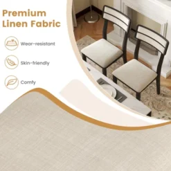 Tangkula Modern Dining Chairs Set Of 4 W/Tilt Backrest Rubber Wood Legs Soft Padded Seat -Tangkula GUEST 031a6bdf f04d 4ccc 9c13 79e0bdf78f55