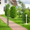 Tangkula 95" Garden Arch Trellis W/PE Wrapped Metal Pipes Ground Stakes Spiral Rods -Tangkula GUEST 03961965 a245 4db6 9e86 f9bd7e0e8f5e