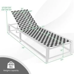 Tangkula 2PCS Patio Chaise Lounge Chair Outdoor Aluminum Adjustable 5-Position Recliner With Wheel For Garden Yard Pool 12 Tangkula 2PCS Patio Chaise Lounge Chair Outdoor Aluminum Adjustable 5-Position Recliner With Wheel For Garden Yard Pool -Tangkula GUEST 04095f98 1a16 4fec 90a4 3de6683048ab