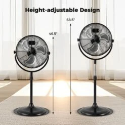 Tangkula 18" High Velocity Pedestal Fan W/3 Speeds 360 Degree Tilt & Adjustable Heigh For Home -Tangkula GUEST 04f47d8c b8be 4390 a9fd 4eb12bfe76b3