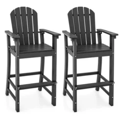 Tangkula 2PCS Outdoor HDPE Bar Stool Tall Adirondack Chair With Armrests And Footrest 30 Inches Counter Height Bar Stool 19 Tangkula 2PCS Outdoor HDPE Bar Stool Tall Adirondack Chair With Armrests And Footrest 30 Inches Counter Height Bar Stool -Tangkula GUEST 0518d157 866d 41bf 98e3 ece9809b945d