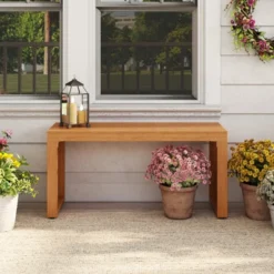 Tangkula 36 Inch Patio Bench All-Slat Acacia Wood Loveseat For 2 People 800 Lbs Capacity -Tangkula GUEST 05295f25 993d 4df1 bd02 6e10f3f7af30 1