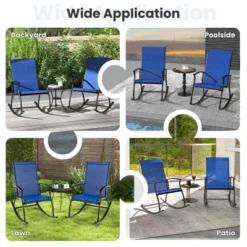 Tangkula Set Of 2 Outdoor Rocking Chair Patio Rocker W/ Breathable Fabric -Tangkula GUEST 052f815e 9f0b 4ab9 b31d 52adc88120ed