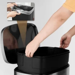 Tangkula 13.2 Gallon Stainless Steel Step Trash Can Garbage Can Airtight Silent Step Bin -Tangkula GUEST 05cfd940 a383 4d90 b715 d577c3dab290
