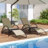 Tangkula 2PCS 2-in-1 Outdoor Rocking Chair Convertible Lounge Chair With 4-Position Adjustable Backrest Curved Armrests -Tangkula GUEST 0604f348 4d0a 4176 a770 493227d56e3a