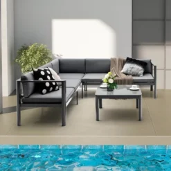 Tangkula 3PCS Patio Furniture Set Aluminum Lounge Adjust Back Recliner Sofa Table Cushion -Tangkula GUEST 0643353b 0dcb 4617 a5f2 369686d96c68