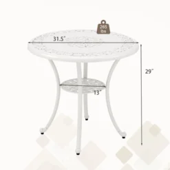 Tangkula Patio Cast Aluminum Dining Table 31.5” Outdoor Bistro Table W/ Umbrella Hole All-Weather Classic Round Dining Table 18 Tangkula Patio Cast Aluminum Dining Table 31.5” Outdoor Bistro Table W/ Umbrella Hole All-Weather Classic Round Dining Table -Tangkula GUEST 066d9946 1b4a 4683 9cd0 ae3712488b19