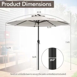 Tangkula Outdoor Patio Umbrella Modern Table Umbrella W/8 Heavy Duty Ribs Sun-proof -Tangkula GUEST 074093b0 74ff 4630 8db5 b39b2b4e196e