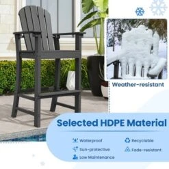 Tangkula 2PCS Outdoor HDPE Bar Stool Tall Adirondack Chair With Armrests And Footrest 30 Inches Counter Height Bar Stool 15 Tangkula 2PCS Outdoor HDPE Bar Stool Tall Adirondack Chair With Armrests And Footrest 30 Inches Counter Height Bar Stool -Tangkula GUEST 07446de9 ba2b 4161 aa9e 886f642c2903