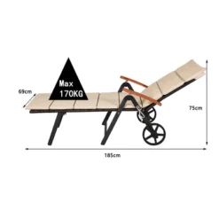 Tangkula 2PCS Folding Outdoor Rattan Chaise Lounge Chair Cushioned Recliner With Wheels& Cushions -Tangkula GUEST 0846e091 b725 464e 94a3 30fb2fc6068f