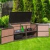 Tangkula Outdoor Rattan Storage Box Patio Wicker Storage Bin Cabinet 88 Gallon Brown -Tangkula GUEST 08e142f2 8933 42d0 8612 05e9ccc6848d