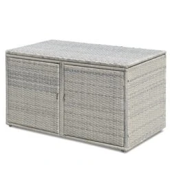 Tangkula Outdoor Rattan Storage Box Patio Wicker Storage Bin Cabinet 88 Gallon Gray -Tangkula GUEST 08ff899e 7279 46ce a189 ad0f92328bcf