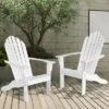 Tangkula 2PCS Wooden Classic Adirondack Chair Lounge Chair Outdoor Patio White -Tangkula GUEST 0942c74c 3f85 4171 871f 5ed4b417a111