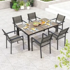 Tangkula 59" X 35" Large Rectangle Outside Table W/ Metal Legs Accommodate Up To 6 12 Tangkula 59" X 35" Large Rectangle Outside Table W/ Metal Legs Accommodate Up To 6 -Tangkula GUEST 097ebdb6 a3ae 4133 b2c5 8e14f3ff3bfe