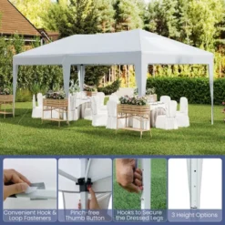 Tangkula 10 X 20 FT Portable Gazebo Shelter W/12 Wind Ropes & 6 Ground Stakes Carrying Bag -Tangkula GUEST 0998f450 d6e1 40d6 9b32 91ac508a1ecc