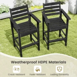 Tangkula Patio Bar Stools Set Of 4 Tall Adirondack Chair W/ Backrest Armrests & Footrests 17 Tangkula Patio Bar Stools Set Of 4 Tall Adirondack Chair W/ Backrest Armrests & Footrests -Tangkula GUEST 09ce67ff 1da0 4849 ba68 f5a6827eb5c4