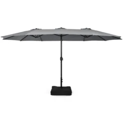 Tangkula 15FT Double-Sided Twin Patio Umbrella With Base Extra-Large Market Umbrella For Outdoor -Tangkula GUEST 09e3fc25 d974 4369 94e3 51a63fe6189e