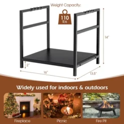 Tangkula Firewood Rack Fireplace Log Holder Wood Steel Stove Bracket Stacking Rack -Tangkula GUEST 0b662e05 1820 4450 8774 164f7b7c3bac