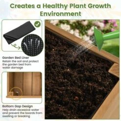 Tangkula Wooden Raised Garden Bed W/ Trellis Storage Shelf Legs Mobile Elevated Planter Box W/ Lockable Wheels Fabric Liner 14 Tangkula Wooden Raised Garden Bed W/ Trellis Storage Shelf Legs Mobile Elevated Planter Box W/ Lockable Wheels Fabric Liner -Tangkula GUEST 0bd064dc 374a 4cf1 85be b57b829d4445