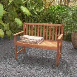 Tangkula Patio Wood Bench 2-Seat Outdoor Bench W/ Cozy Armrests & Backrest 13 Tangkula Patio Wood Bench 2-Seat Outdoor Bench W/ Cozy Armrests & Backrest -Tangkula GUEST 0c61f04c f435 429d 99b9 3085db466451