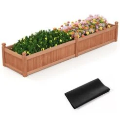 Tangkula Wooden Raised Garden Bed Outdoor Rectangular Planter Box W/ Drainage Holes Liner Raised Planter For Vegetable Fruit Flower Herb 21 Tangkula Wooden Raised Garden Bed Outdoor Rectangular Planter Box W/ Drainage Holes Liner Raised Planter For Vegetable Fruit Flower Herb -Tangkula GUEST 0dc7d7a3 2707 4f42 b1f8 d4c782949bc8