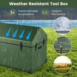 Tangkula Waterproof Outdoor Storage Box 174 Gallon Outdoor Tarpaulin Deck Box With Ventilated Window Corner Protector -Tangkula GUEST 0e4163fe d33c 4dd0 8478 a2e91b1c34d1