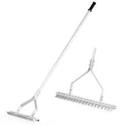 Tangkula 70" Garden Thatch Rake W/ Long Handle & 19 Curved Tines -Tangkula GUEST 0e67b239 a2d3 4aa3 b15f c04b9dbd7ea5