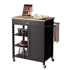 Tangkula Mobile Kitchen Island Cart Serving Utility Trolley Drawer Shelf Towel Rack -Tangkula GUEST 0e9bef81 45eb 4c03 a40a dadc02a516a6