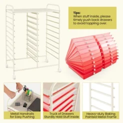 Tangkula Office Rolling Cart 20 Storage Drawers Scrapbook Paper Studio Organizer Pink Gradient -Tangkula GUEST 0eadfd83 cc6f 4c20 9076 a09bc76149f5