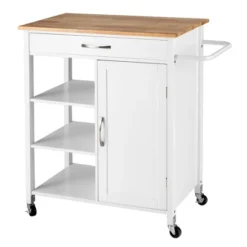 Tangkula Mobile Kitchen Island Cart Serving Utility Trolley Drawer Shelf Towel Rack -Tangkula GUEST 0f579ce4 4586 4fe8 9e64 51be23e28ebc