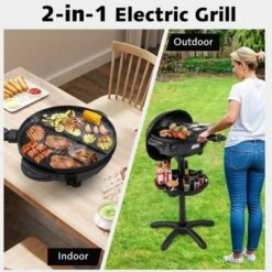 Tangkula Indoor Outdoor Electric Grill W/ Non-stick Grill Plate Temperature Control -Tangkula GUEST 10269c14 f883 4c61 9a5d ccc9db97817e