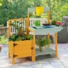 Tangkula Wooden Potting Bench For Kids W/ See-Through Window Planter Box Garden Trellis -Tangkula GUEST 1079f1d1 d88f 4f9b a4df b57f3d3ac6df