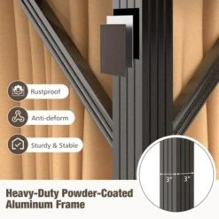 Tangkula 14 X 12 FT Hardtop Gazebo W/ Netting Heavy-Duty Double-Roof Galvanized Metal Top -Tangkula GUEST 10cf48f0 5e04 4dd7 a9a0 752a1375c776