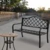 Tangkula Outdoor Chair Garden Patio Bench Cast Iron Frame Black -Tangkula GUEST 113d5d03 cb46 4057 ad4f 7bca24a0fcdc