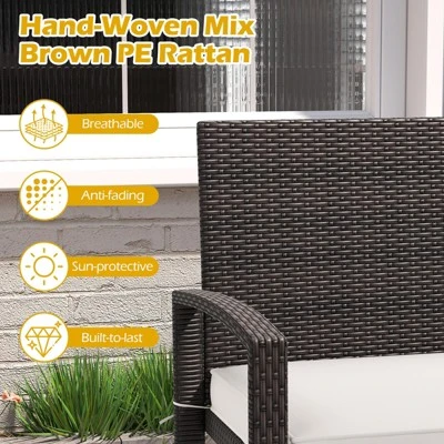 Tangkula 2-Person Patio Loveseat W/ Removable Seat Cushion Metal Frame Backrest 5 Tangkula 2-Person Patio Loveseat W/ Removable Seat Cushion Metal Frame Backrest - Image 3