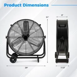 Tangkula 24 Inch Industrial Drum Fan W/ 360 Degree Adjustable Tilt & 2 Wheels For Warehouse 17 Tangkula 24 Inch Industrial Drum Fan W/ 360 Degree Adjustable Tilt & 2 Wheels For Warehouse -Tangkula GUEST 1232c73b bf2b 449d 81d5 8fbbe49e7f7d