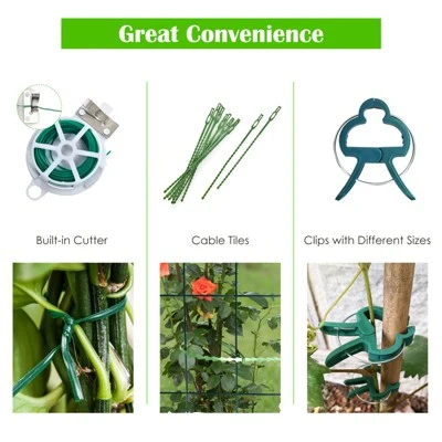 Tangkula 2-Piece Green Cucumber Garden Trellis Grow Support For Climbing Plant 6 Tangkula 2-Piece Green Cucumber Garden Trellis Grow Support For Climbing Plant - Image 4