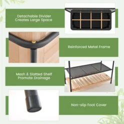 Tangkula Raised Wooden Garden Bed With Metal Trellis 59” Elevated Planter Box With Open Storage Shelves Removable Grid Divider 18 Tangkula Raised Wooden Garden Bed With Metal Trellis 59” Elevated Planter Box With Open Storage Shelves Removable Grid Divider -Tangkula GUEST 1316cb6f 4ce0 4cad 9318 ce8f4b0d339f