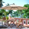 Tangkula 10' Patio Solar Umbrella LED Sun Shade Offset W/Base -Tangkula GUEST 138412dc ac1c 486d 84b5 84650e3c8e2c