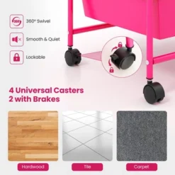 Tangkula 15 Drawer Rolling Storage Cart Opaque Multicolor Drawers Home Organizer Mixed Hot Pink 17 Tangkula 15 Drawer Rolling Storage Cart Opaque Multicolor Drawers Home Organizer Mixed Hot Pink -Tangkula GUEST 13a5fb1d e29f 4ae3 a14d b2d29190ae71