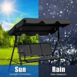 Tangkula Outdoor Porch Swing Canopy Patio Swing Chair 3 Person Canopy Hammock -Tangkula GUEST 13e43df1 8b25 47af 9f97 cc2880ef75ef