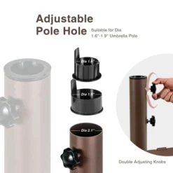 Tangkula 50 Lbs Outdoor Umbrella Stand, Heavy Duty Patio Umbrella Base W/ Built-in Rolling Wheels & Handle -Tangkula GUEST 14f84f18 d113 4c75 b50c 6a5c060dbfe4