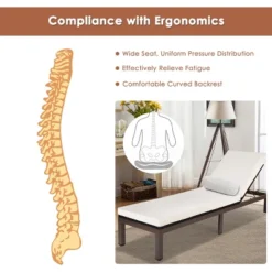 Tangkula Patio Adjustable Rattan Recliner Chaise Lounge Chair W/ Cushion Wheels 17 Tangkula Patio Adjustable Rattan Recliner Chaise Lounge Chair W/ Cushion Wheels -Tangkula GUEST 15257ff7 26fd 45c5 aab8 3b2c37b2cb13