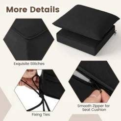 Tangkula Deep Seat Chair Cushion Pads Set Indoor/Outdoor W/ Rope Belts -Tangkula GUEST 157fe19b 8bb9 441c a1e5 bf92c845d8c5